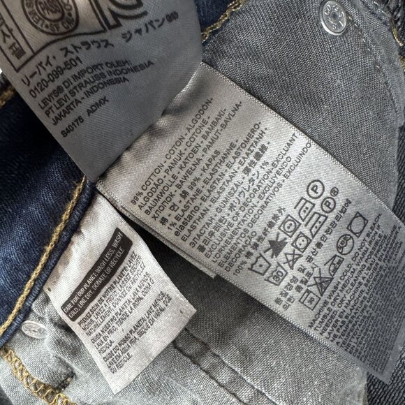 Levis 505 Mens Regular Fit Straight Leg Stretch Denim Jeans Blue Casual 40x32 - Picture 7 of 9